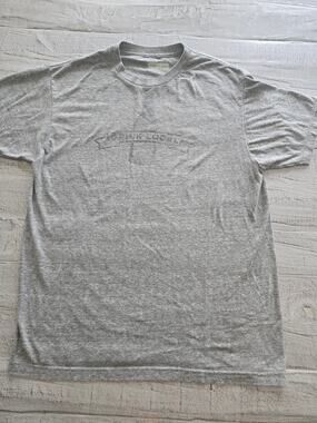 State of Mine Drink Local Beer Graphic T-Shirt Men's Medium Gray Tee